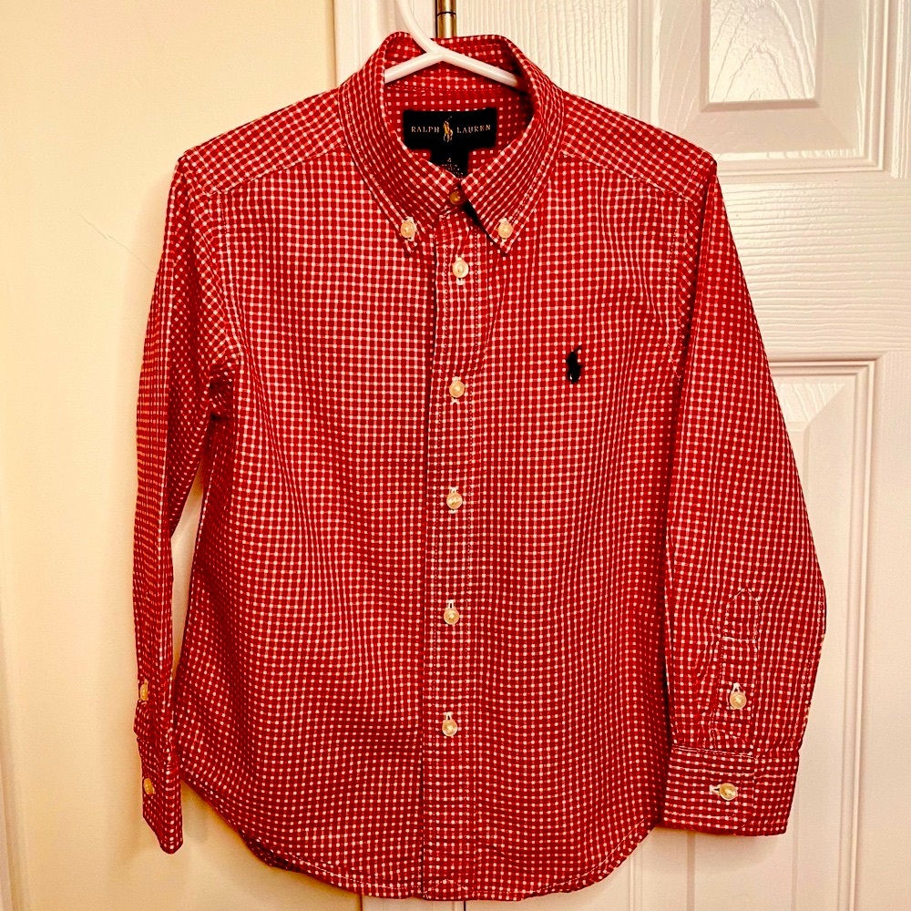 Ralph Lauren Kids Red Gingham Shirt